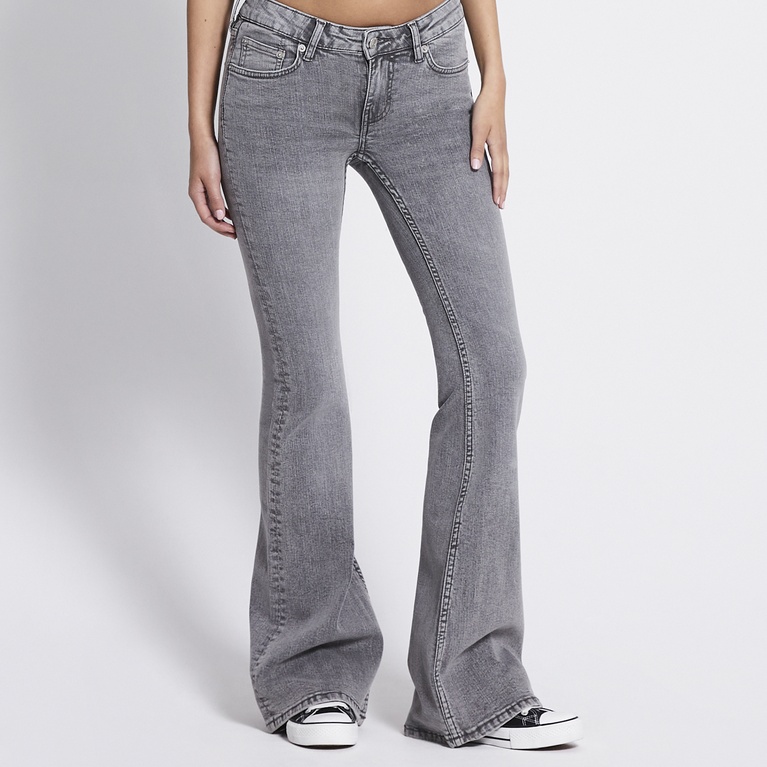Low waist flare jeans "Bell" Grey